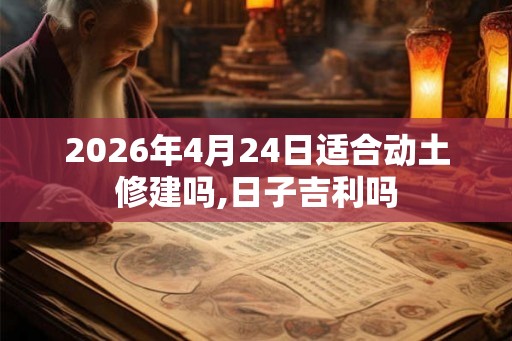 2026年4月24日适合动土修建吗,日子吉利吗