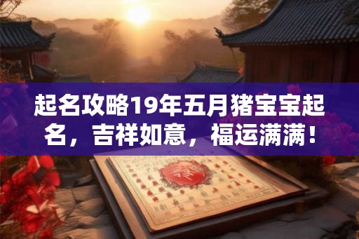 起名攻略19年五月猪宝宝起名，吉祥如意，福运满满！
