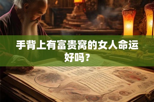 手背上有富贵窝的女人命运好吗？