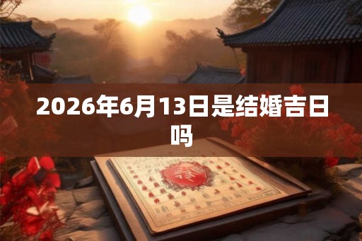 2026年6月13日是结婚吉日吗