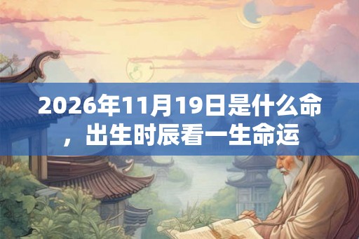 2026年11月19日是什么命，出生时辰看一生命运