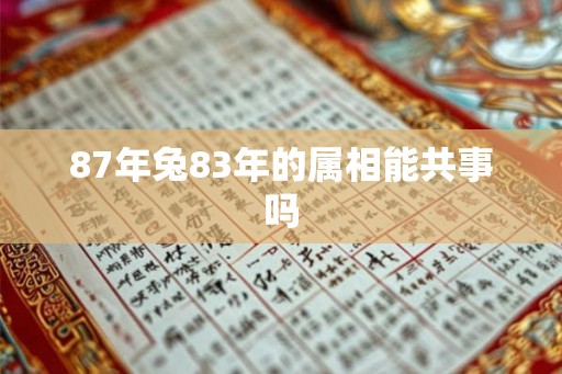 87年兔83年的属相能共事吗