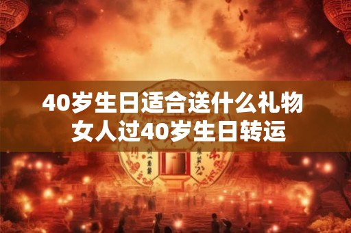 40岁生日适合送什么礼物  女人过40岁生日转运