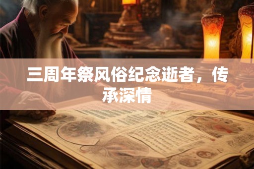 三周年祭风俗纪念逝者，传承深情
