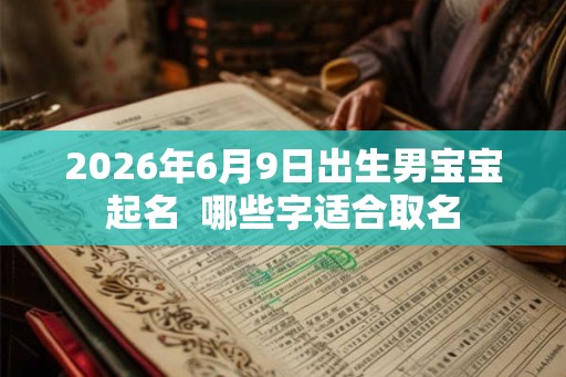 2026年6月9日出生男宝宝起名  哪些字适合取名