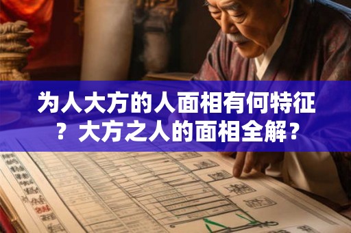 为人大方的人面相有何特征?大方之人的面相全解? 为人大方的人面相有何特征?大方之人的面相全解?