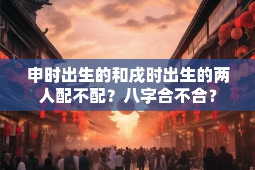 申时出生的和戌时出生的两人配不配？八字合不合？