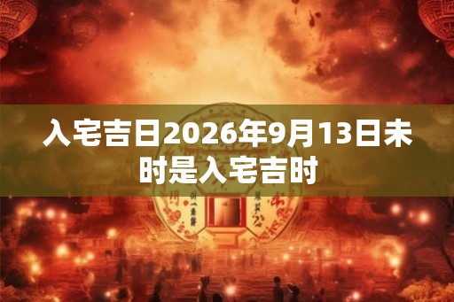 入宅吉日2026年9月13日未时是入宅吉时
