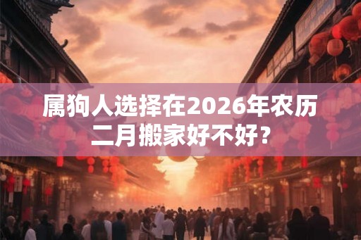 属狗人选择在2026年农历二月搬家好不好? 属狗人选择在2026年农历二月搬家好不好?