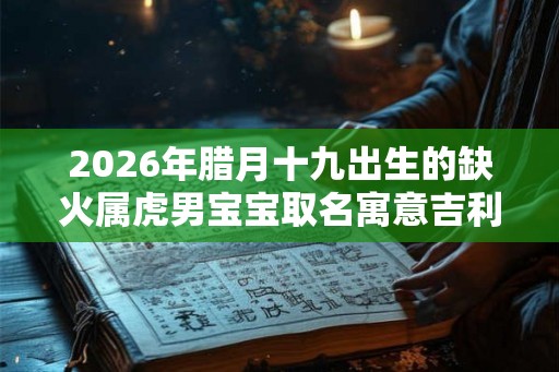 2026年腊月十九出生的缺火属虎男宝宝取名寓意吉利