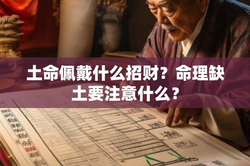 土命佩戴什么招财？命理缺土要注意什么？