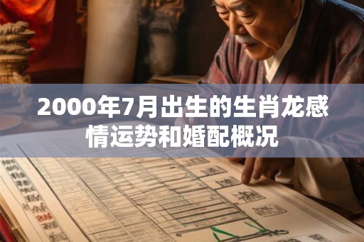 2000年7月出生的生肖龙感情运势和婚配概况