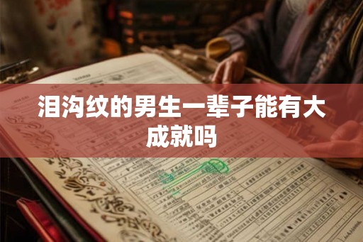 泪沟纹的男生一辈子能有大成就吗