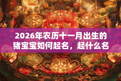 2026年农历十一月出生的猪宝宝如何起名,起什么名字好? 2026年农历十一月出生的猪宝宝如何起名,起什么名字好?