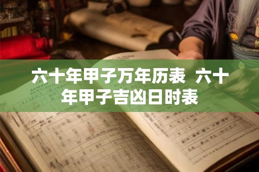 六十年甲子万年历表  六十年甲子吉凶日时表