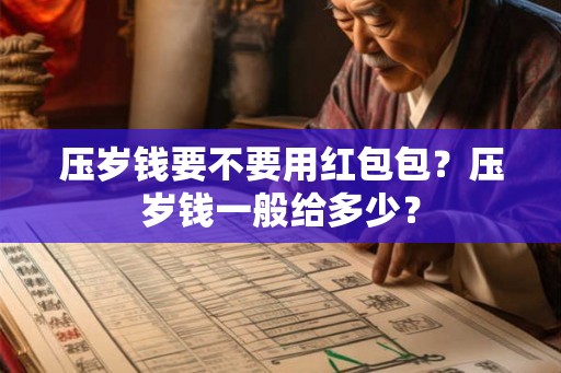 压岁钱要不要用红包包？压岁钱一般给多少？