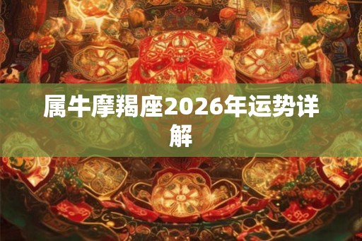 属牛摩羯座2026年运势详解