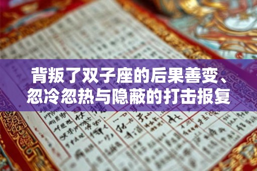 背叛了双子座的后果善变、忽冷忽热与隐蔽的打击报复