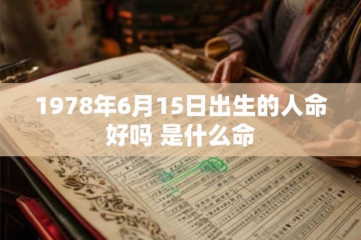 1978年6月15日出生的人命好吗 是什么命