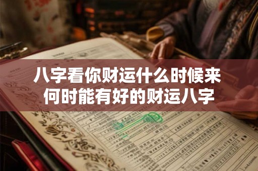 八字看你财运什么时候来 何时能有好的财运八字