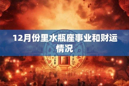 12月份里水瓶座事业和财运情况