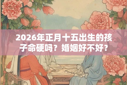2026年正月十五出生的孩子命硬吗?婚姻好不好? 2026年正月十五出生的孩子命硬吗?婚姻好不好?