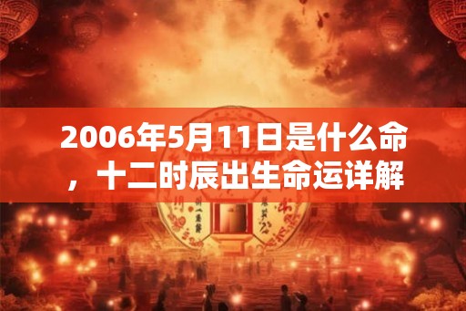 2006年5月11日是什么命，十二时辰出生命运详解