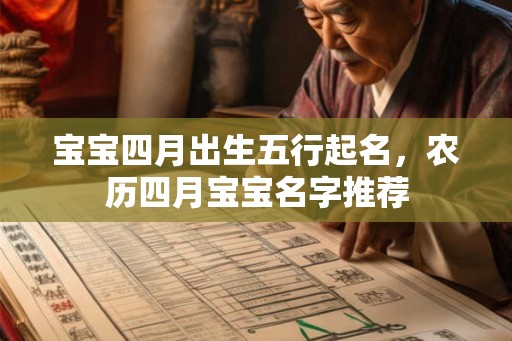 宝宝四月出生五行起名，农历四月宝宝名字推荐