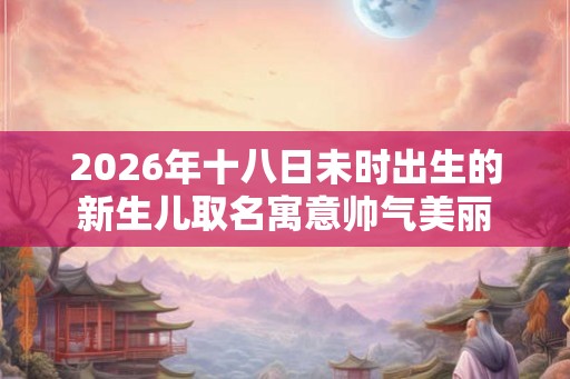 2026年十八日未时出生的新生儿取名寓意帅气美丽