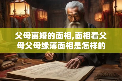 父母离婚的面相,面相看父母父母缘薄面相是怎样的 父母离婚的面相,面相看父母父母缘薄面相是怎样的