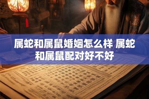 属蛇和属鼠婚姻怎么样 属蛇和属鼠配对好不好