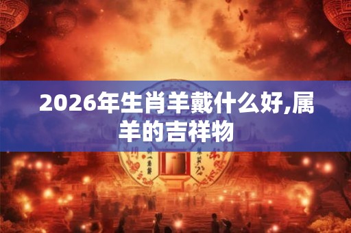 2026年生肖羊戴什么好,属羊的吉祥物