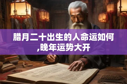 腊月二十出生的人命运如何,晚年运势大开