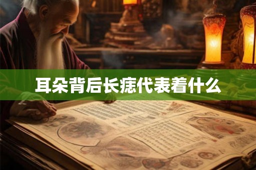 耳朵背后长痣代表着什么