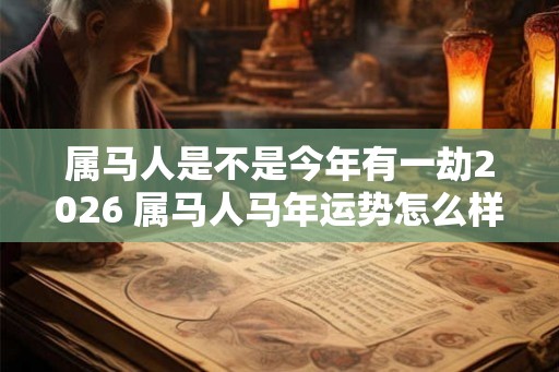属马人是不是今年有一劫2026 属马人马年运势怎么样