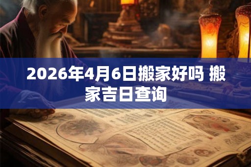 2026年4月6日搬家好吗 搬家吉日查询