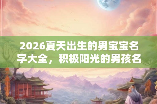 2026夏天出生的男宝宝名字大全，积极阳光的男孩名推荐