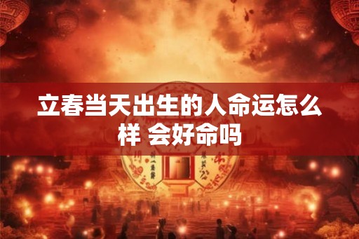 立春当天出生的人命运怎么样 会好命吗