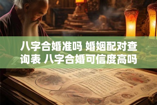 八字合婚准吗 婚姻配对查询表 八字合婚可信度高吗