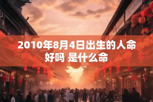 2010年8月4日出生的人命好吗 是什么命