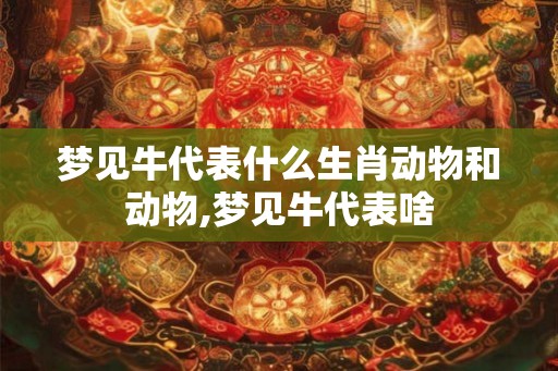梦见牛代表什么生肖动物和动物,梦见牛代表啥