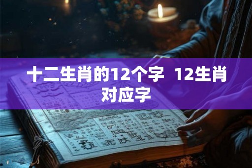 十二生肖的12个字  12生肖对应字