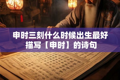 申时三刻什么时候出生最好 描写【申时】的诗句
