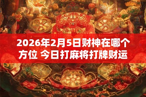 2026年2月5日财神在哪个方位 今日打麻将打牌财运方位