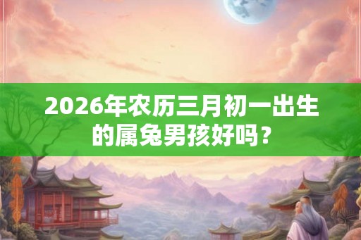 2026年农历三月初一出生的属兔男孩好吗？