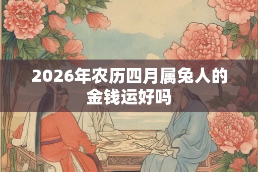 2026年农历四月属兔人的金钱运好吗