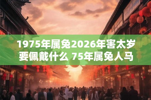 1975年属兔2026年害太岁要佩戴什么 75年属兔人马年犯太岁怎么化解 1975年属兔2026年害太岁要佩戴什么 75年属兔人马年犯太岁怎么化解