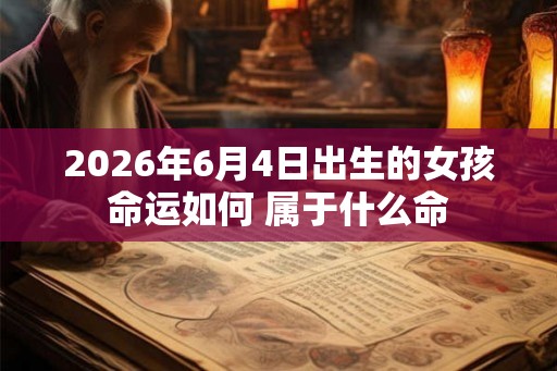2026年6月4日出生的女孩命运如何 属于什么命