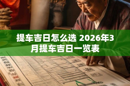 提车吉日怎么选 2026年3月提车吉日一览表