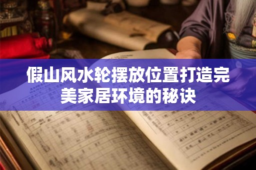 假山风水轮摆放位置打造完美家居环境的秘诀